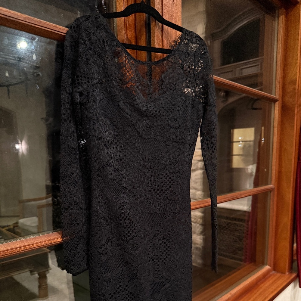 Black lace dress